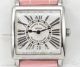 Swiss Replica Franck Muller Master Square Silver Roman Dial Pink Leather 36 MM Automatic Watch (3)_th.jpg